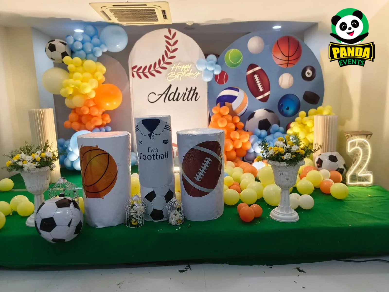 Football theme birthday decoration